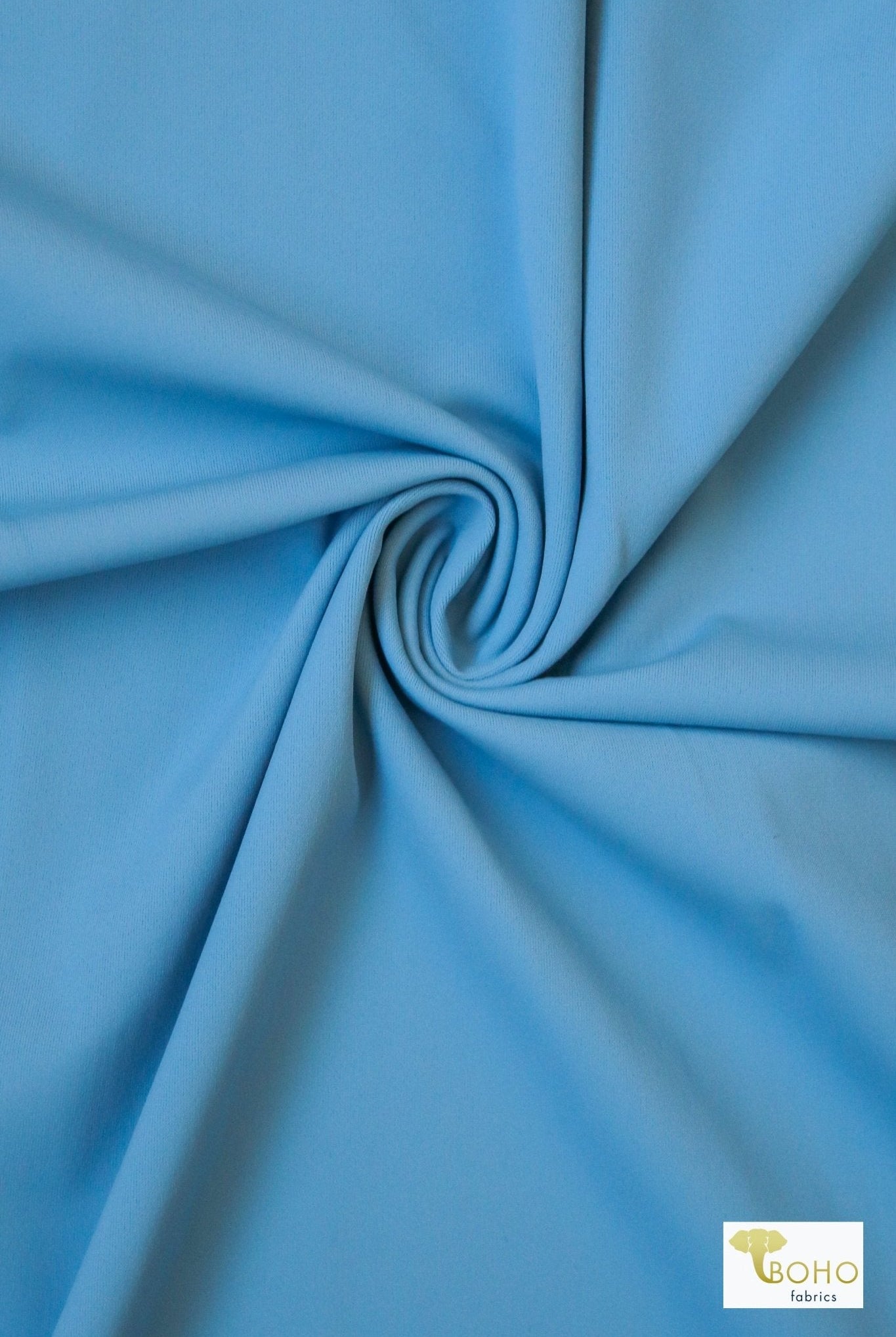 Year End Edit Special - PRECUTS! Sky Blue, Nylon/Spandex. Athletic Knit Fabric - Boho Fabrics - Athletic Knit Fabric