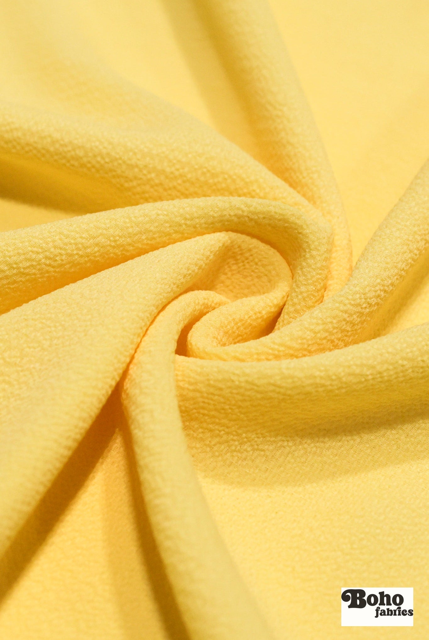 Yellow, Bubble Crepe Woven Fabric - Boho Fabrics - Crepe, Woven
