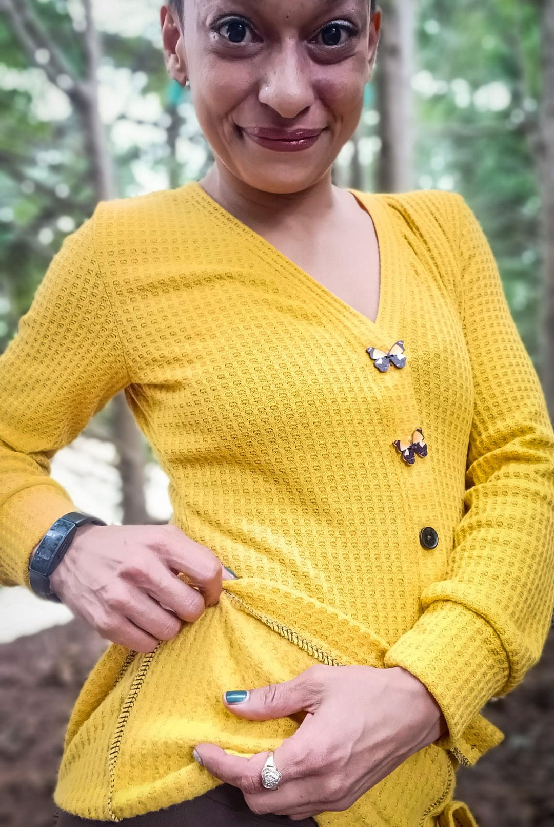 Yellow Mustard, Brushed Waffle Knit Fabric - Boho Fabrics