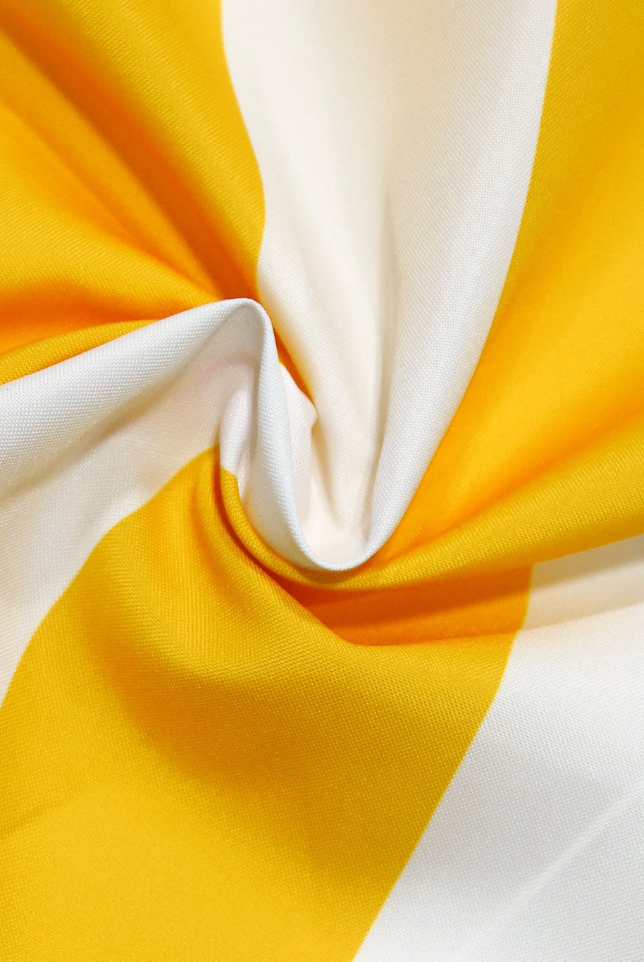 Yellow & White, 3" Wide Striped Canvas Woven Fabric - Boho Fabrics - Canvas Fabric