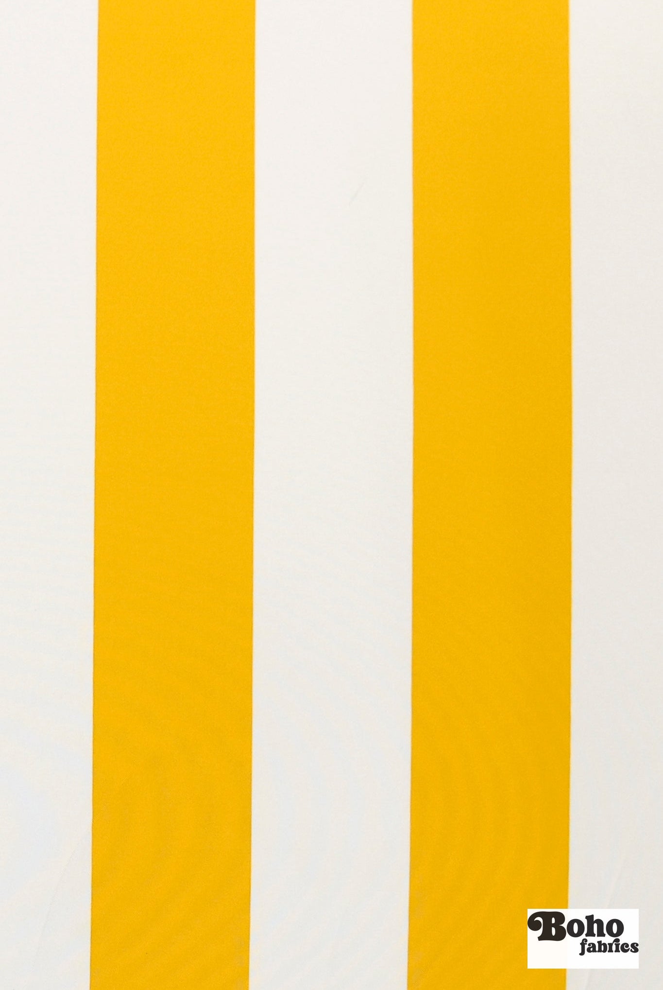 Yellow & White, 3" Wide Striped Canvas Woven Fabric - Boho Fabrics - Canvas Fabric