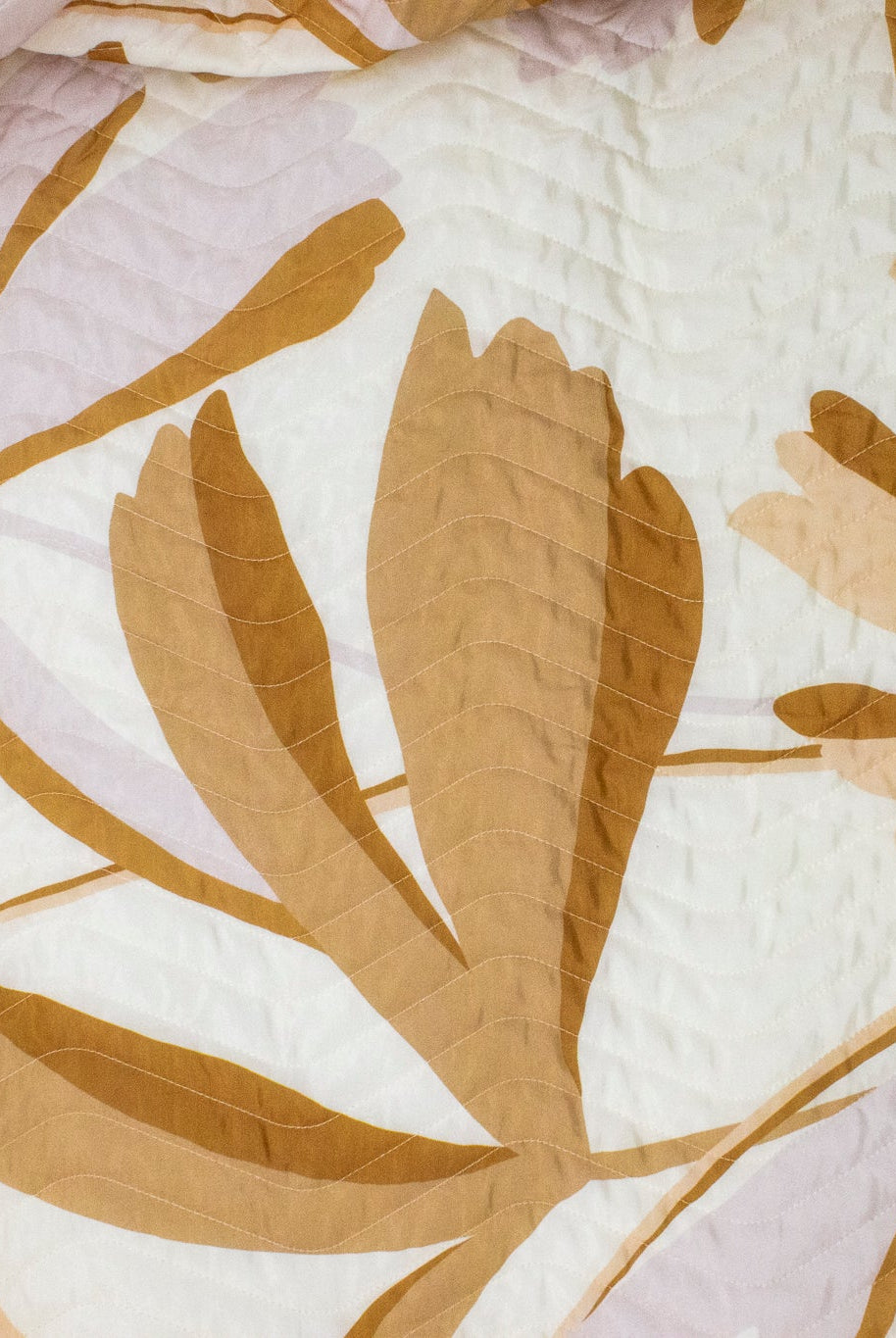 Zen Bloom - Sand Colorway. Double Sided, Designer Quilted Woven Fabric. - Boho Fabrics - Quilted, Woven