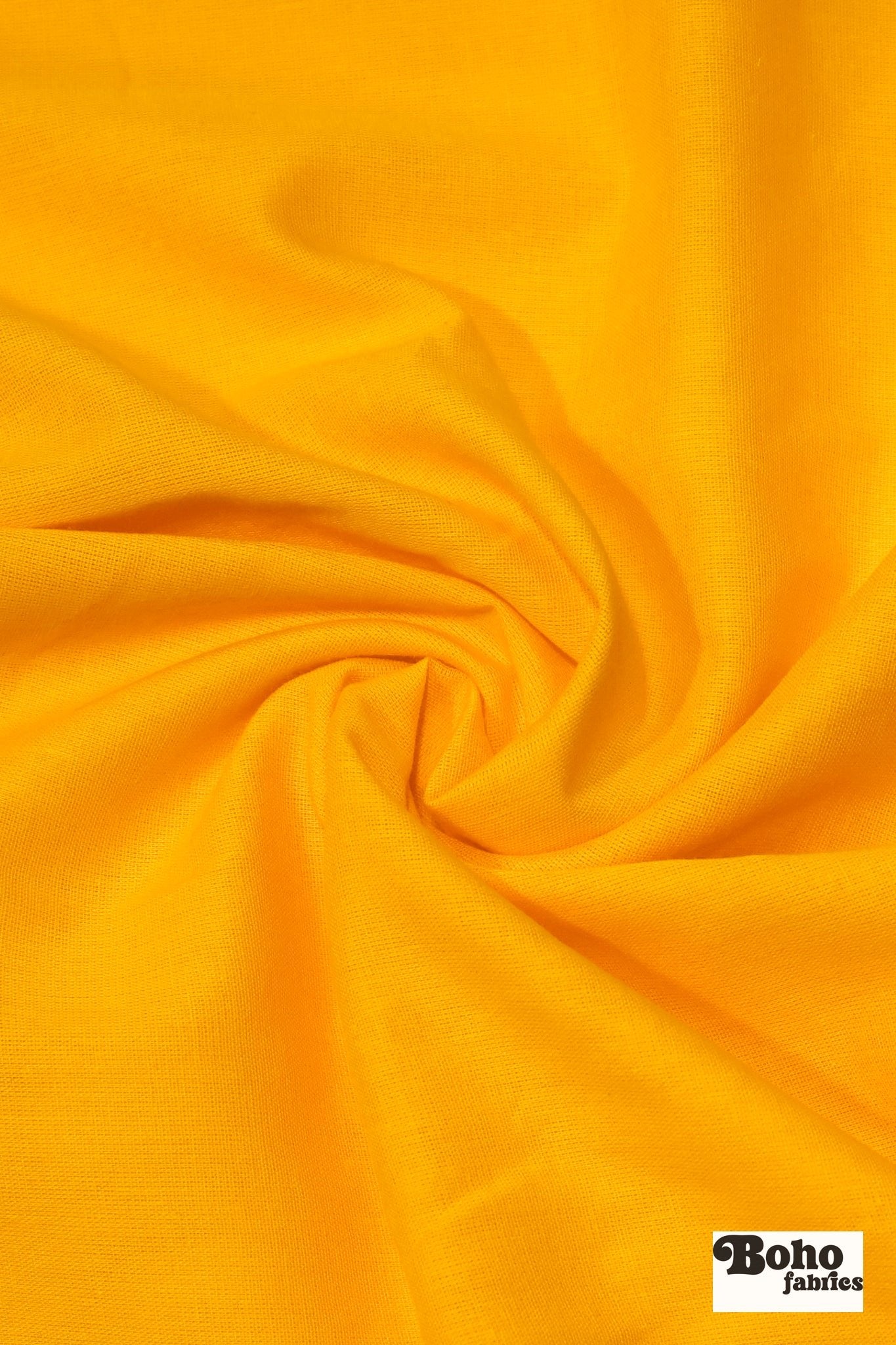 Zinnia Yellow, Deadstock Cotton Gauze Woven Fabric - Boho Fabrics - Gauze