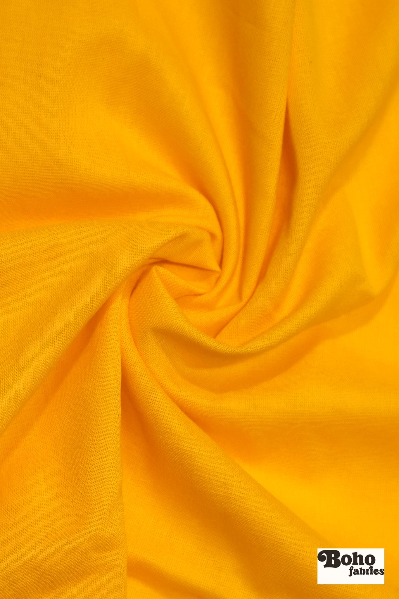 Zinnia Yellow, Deadstock Cotton Gauze Woven Fabric - Boho Fabrics - Gauze