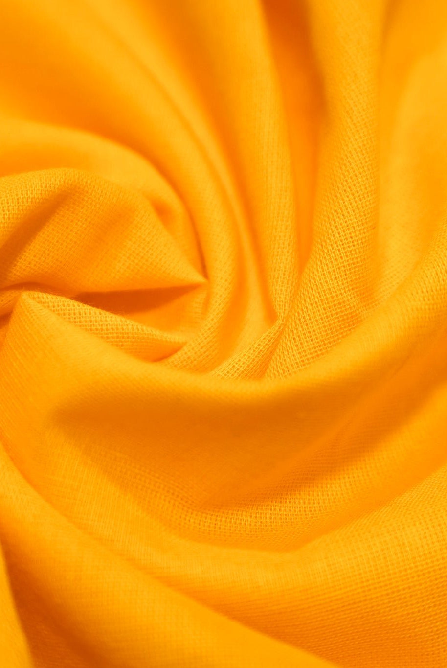Zinnia Yellow, Deadstock Cotton Gauze Woven Fabric - Boho Fabrics - Gauze