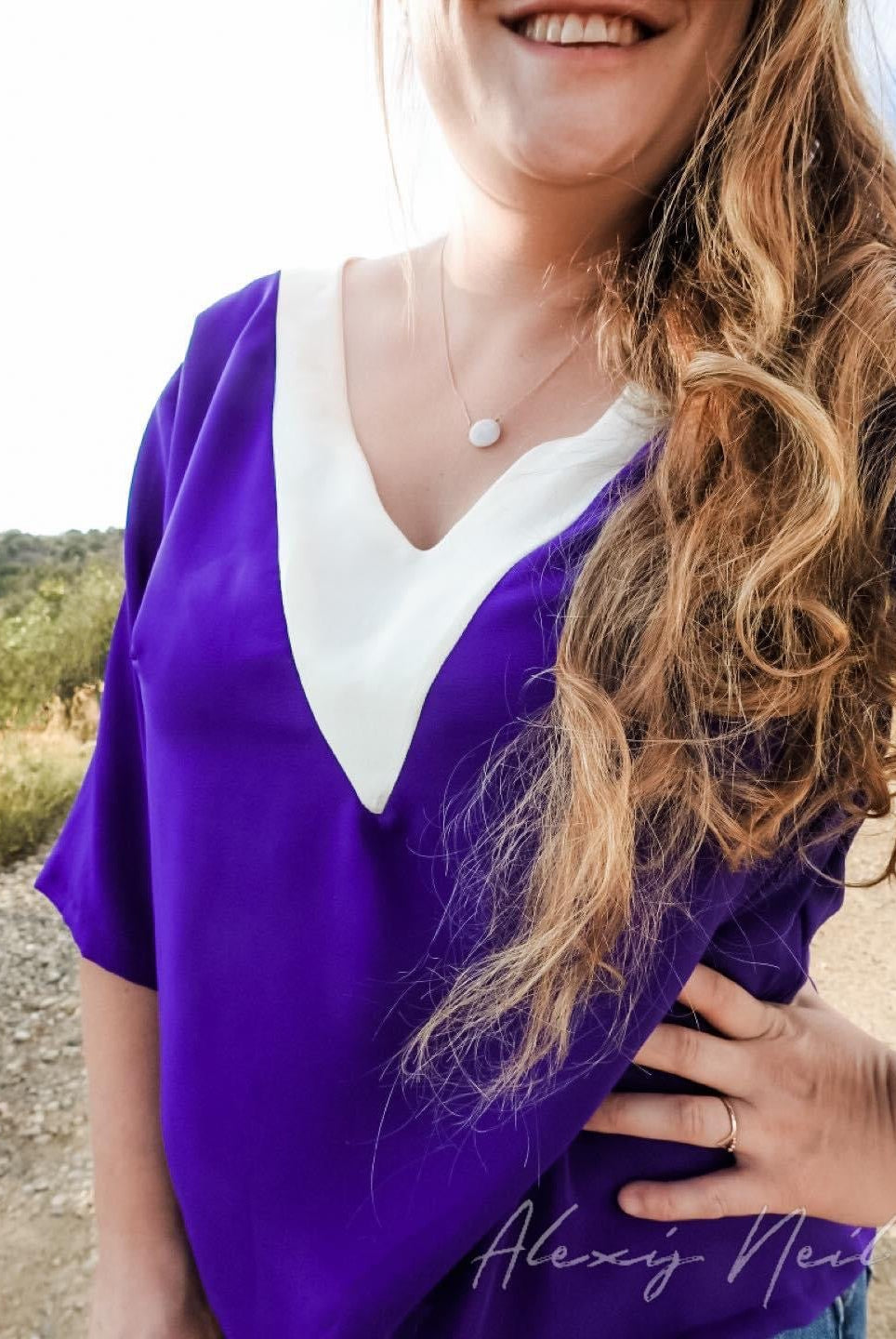 Royal Purple, Crepe de Chine Silk Woven. SILK - 128 - Boho Fabrics - Woven Fabric