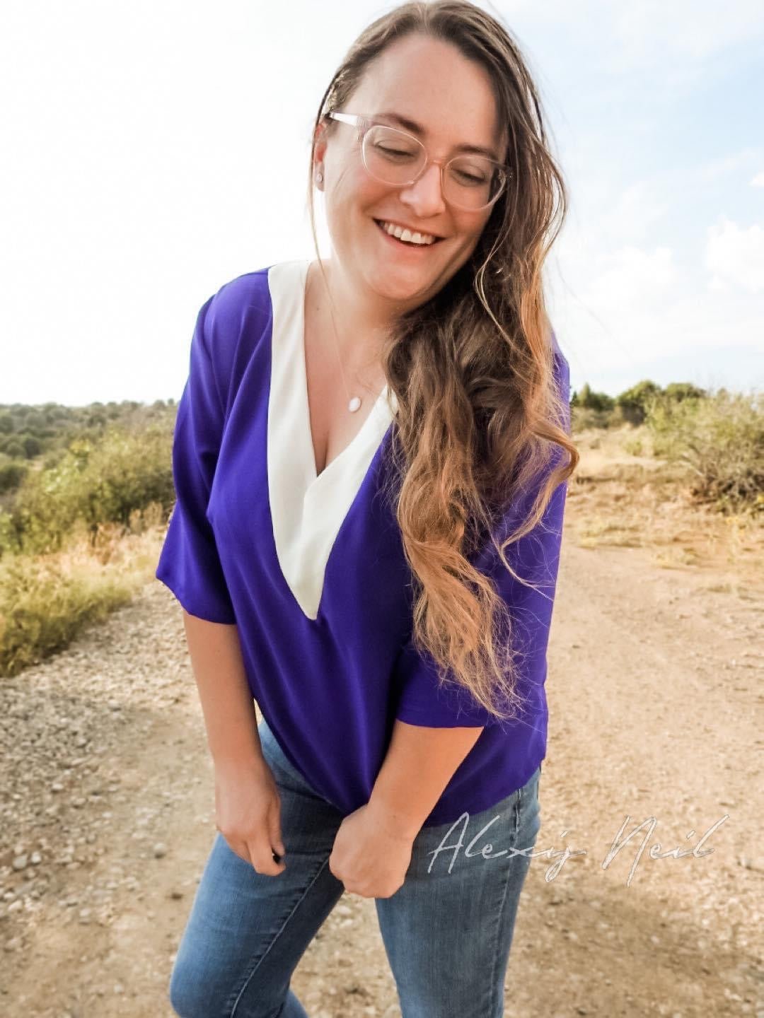 Royal Purple, Crepe de Chine Silk Woven. SILK - 128 - Boho Fabrics - Woven Fabric