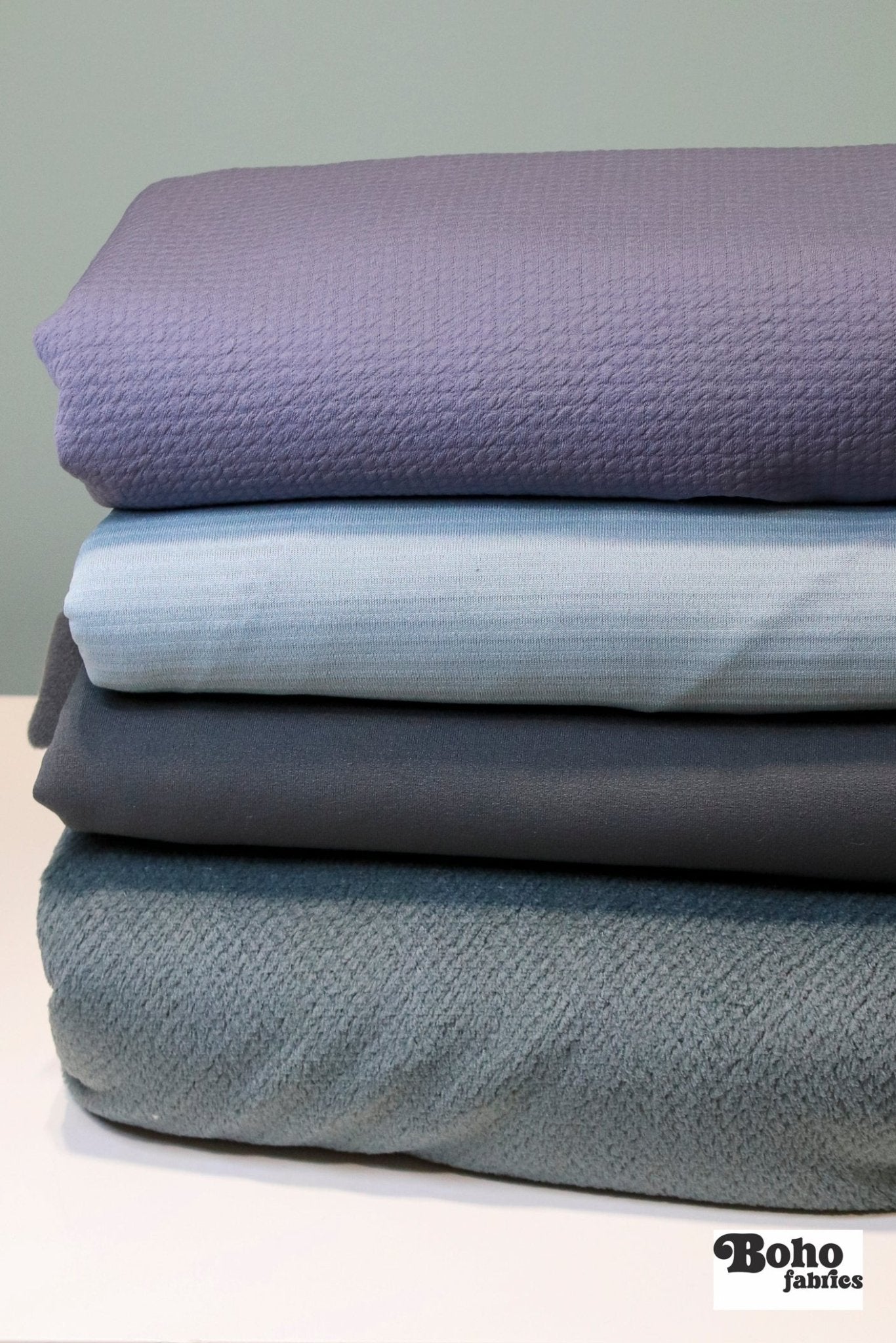 01/14/2026 Fabric Happy Hour, Mermaid Glacier, Polartec Knit Bundle - Boho Fabrics - Fabric Bundles