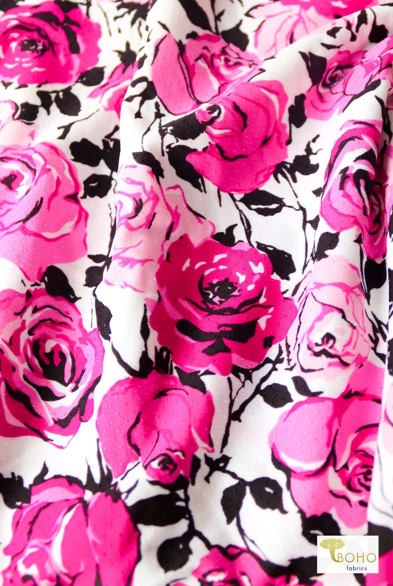 04/08/2024 Fabric Happy Hour! Fuchsia Rose, Knit Bundle. Ready to Ship! - Boho Fabrics - Fabric Bundles