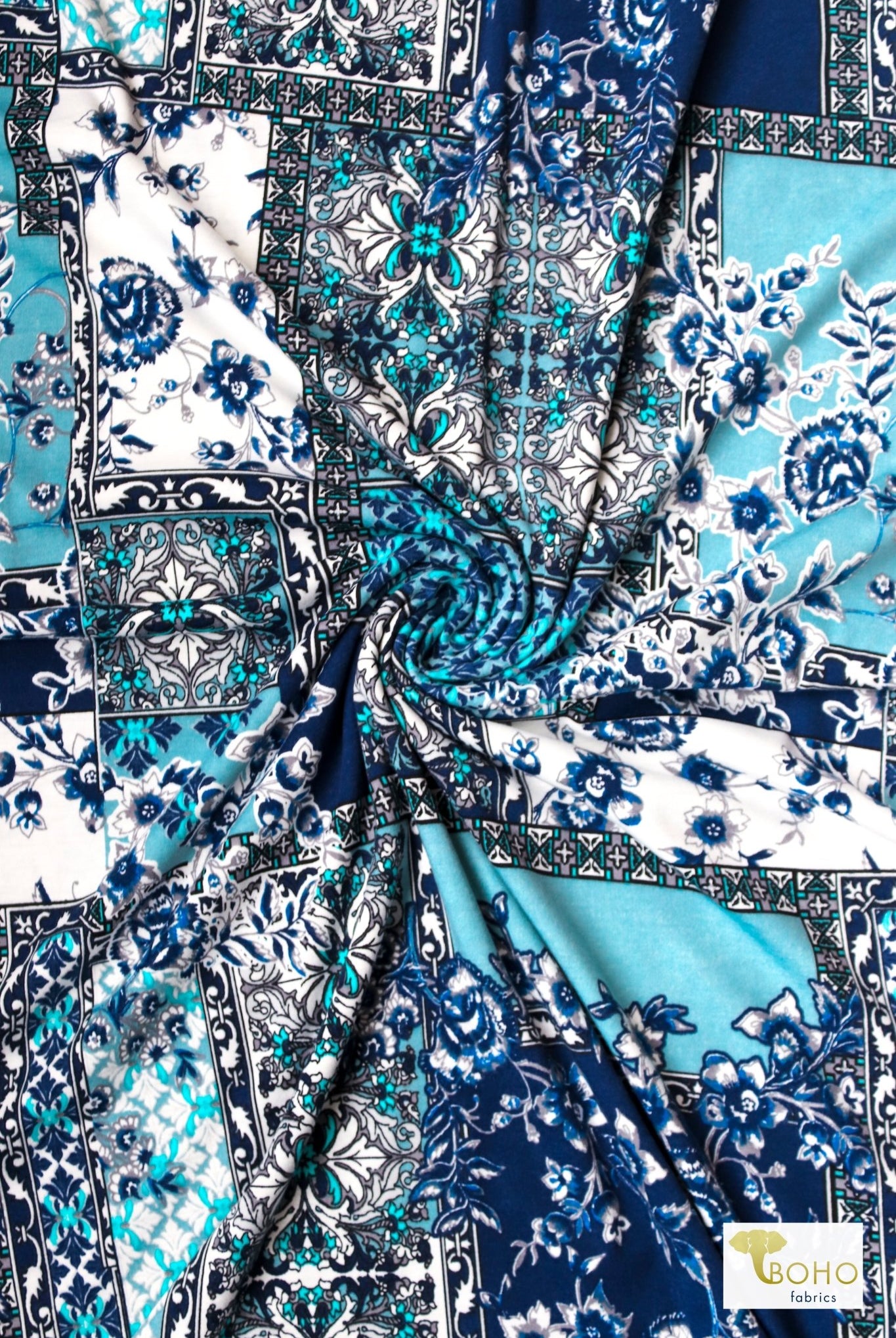 08/28/2023 Fabric Happy Hour! Byzantine Blues, Knit Bundle. Ready to Ship! - Boho Fabrics
