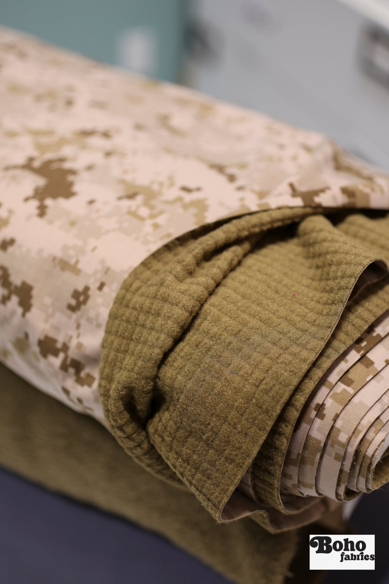 09/09/2025 Fabric Happy Hour, Marine Camo, Polartec Bundle. Ready to Ship! - Boho Fabrics - Trims