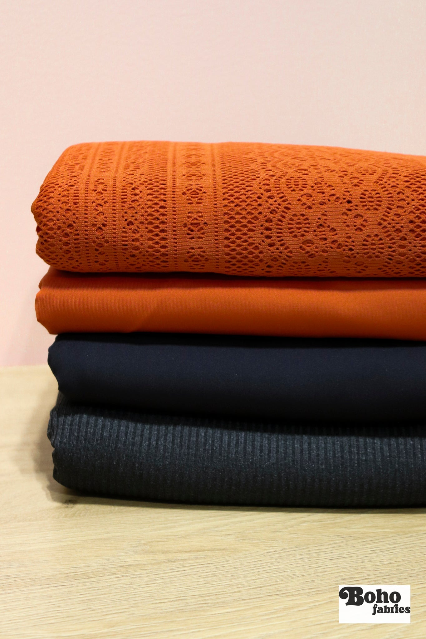 09/30/2025 Fabric Happy Hour, Pumpkin Sophisticate, Knit Bundle. Ready to Ship! - Boho Fabrics - Trims