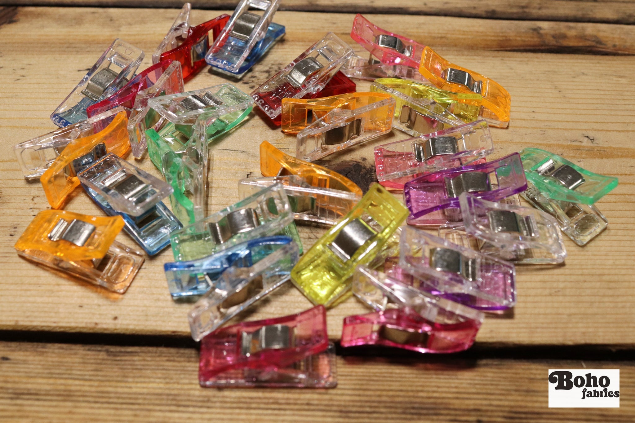 1" Sewing Clips, Package of 25 - Boho Fabrics - Pins