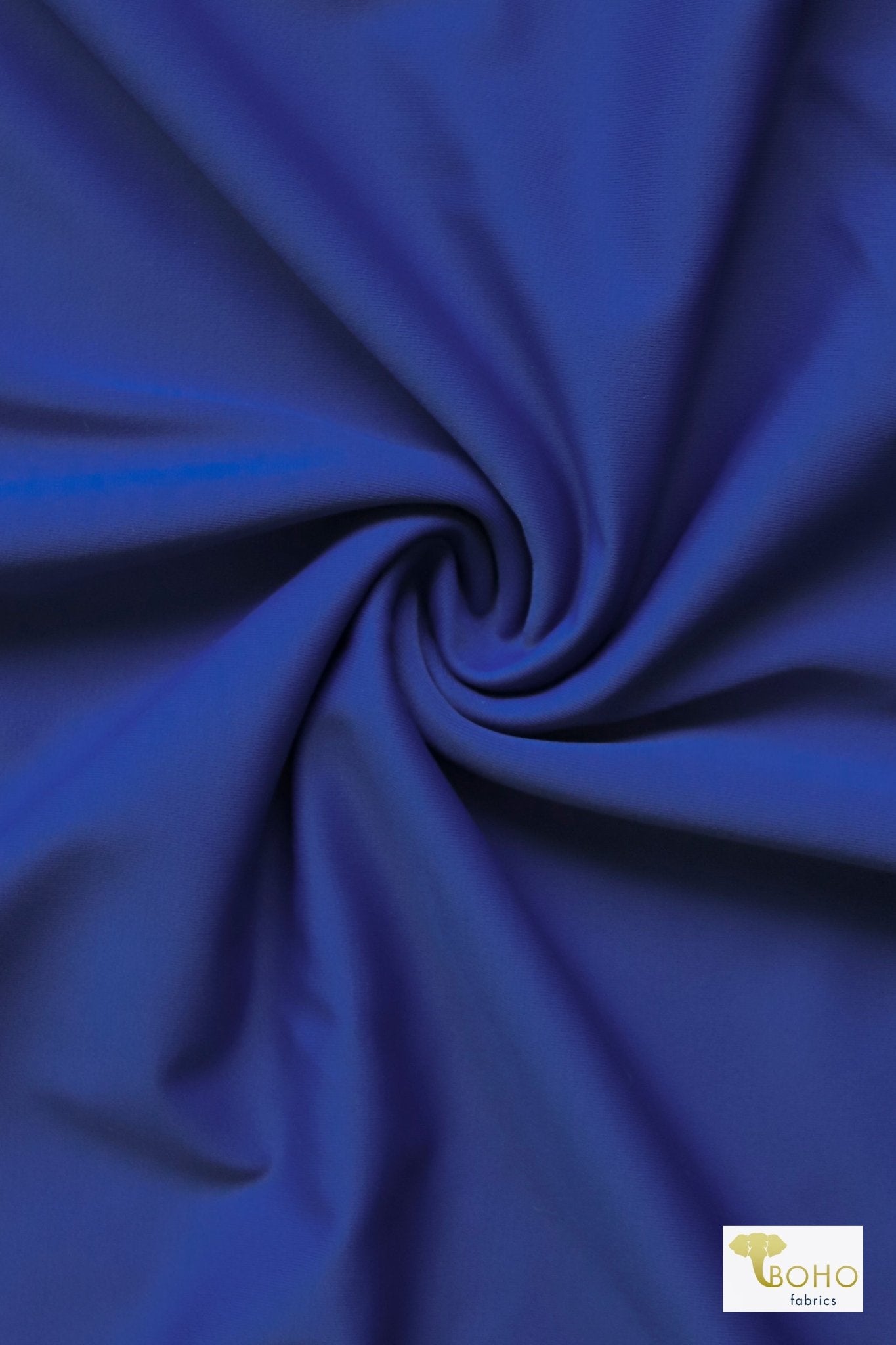 1 Yard- Last Cuts! Bright Blue, Solid Swim Knit Fabric. - Boho Fabrics