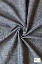 1 Yard- Last Cuts! Gray Stretch Denim, Athletic Knit Fabric - Boho Fabrics