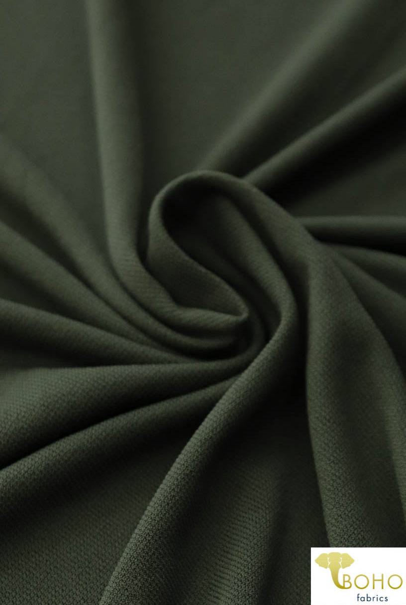 1 Yard- Last Cuts! Nylon Lining in OLIVE GREEN - Boho Fabrics