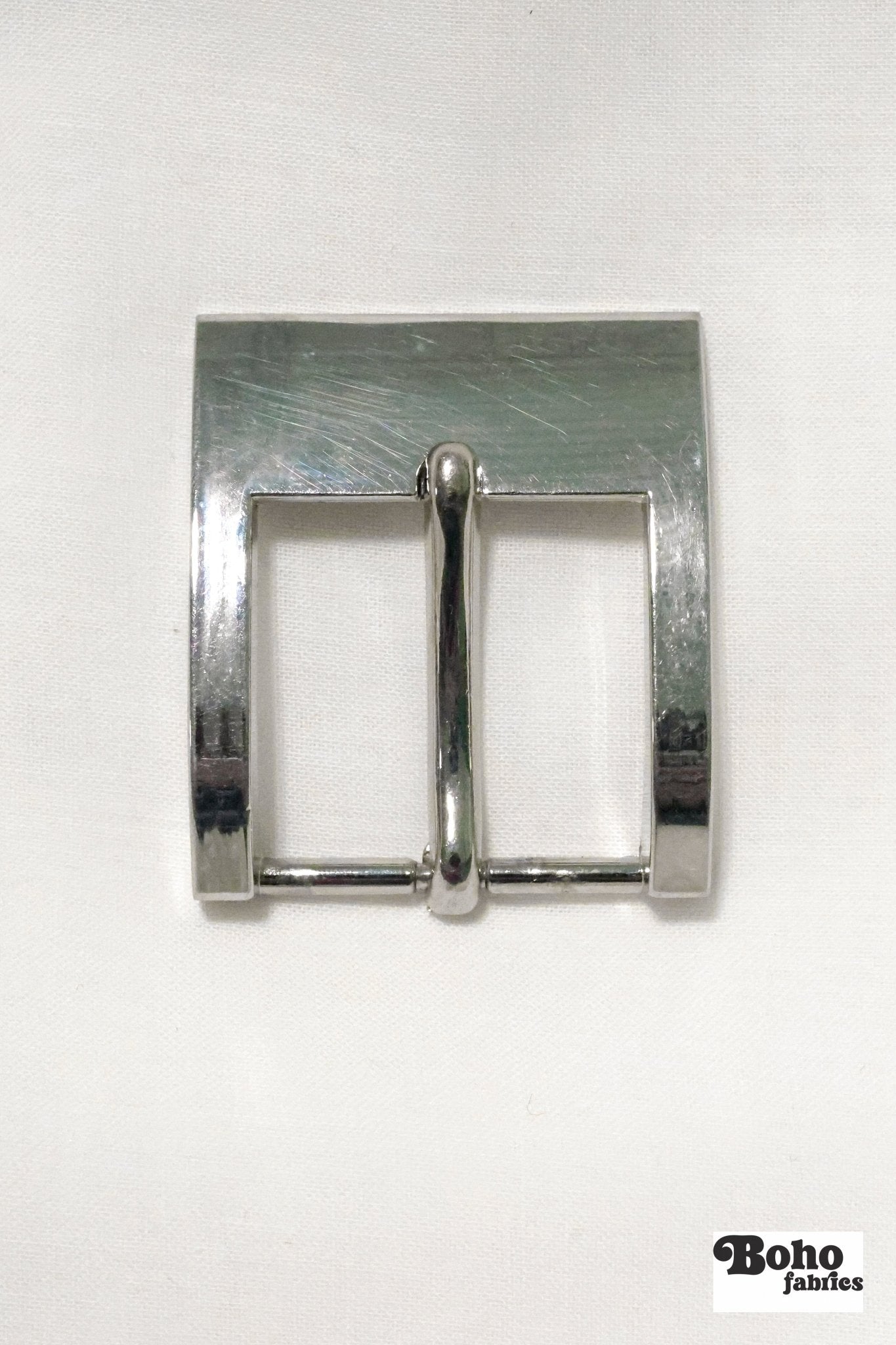 1.125" Square, Single Prong Metal Belt Buckle. - Boho Fabrics - Bag Hardware