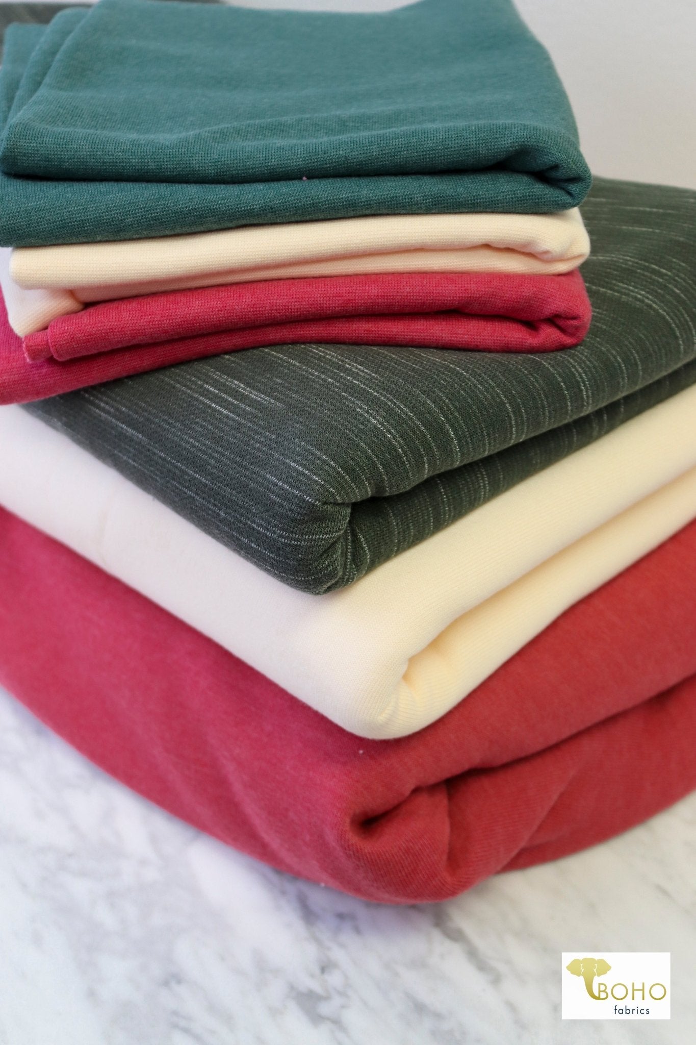 11/29/23 Fabric Happy Hour! Boughs of Holly, Sweatshirt Fleece & Rib, Bundle! - Boho Fabrics