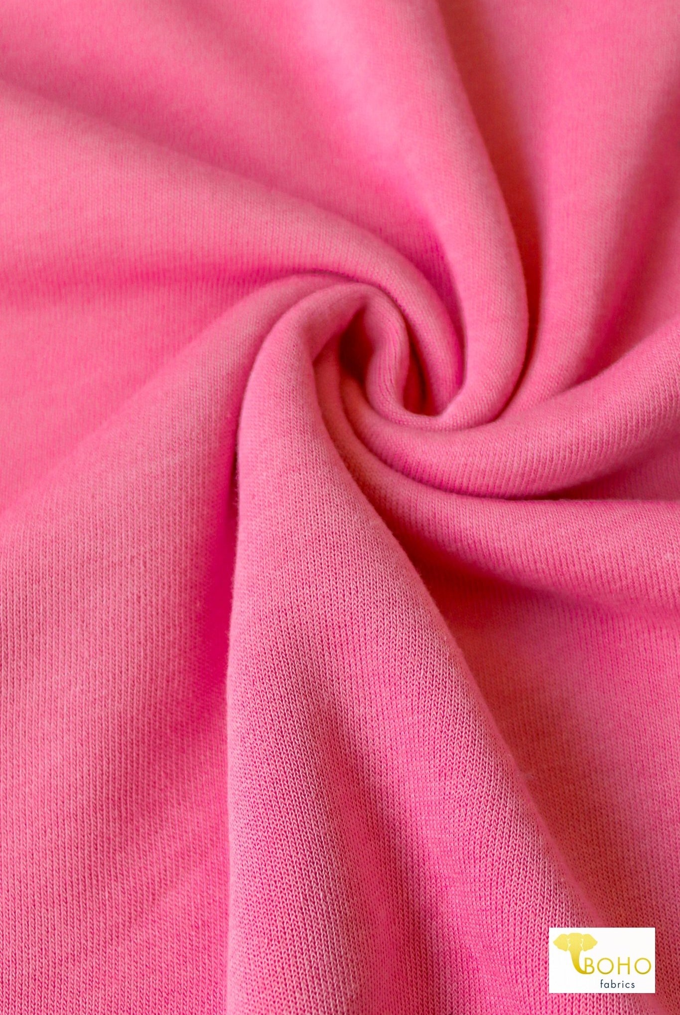1x1 Rib Knit, Cotton Candy Pink. SOLD BY THE HALF YARD! - Boho Fabrics