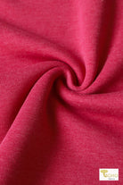1x1 Rib Knit, Lollipop Red. SOLD BY THE HALF YARD! - Boho Fabrics