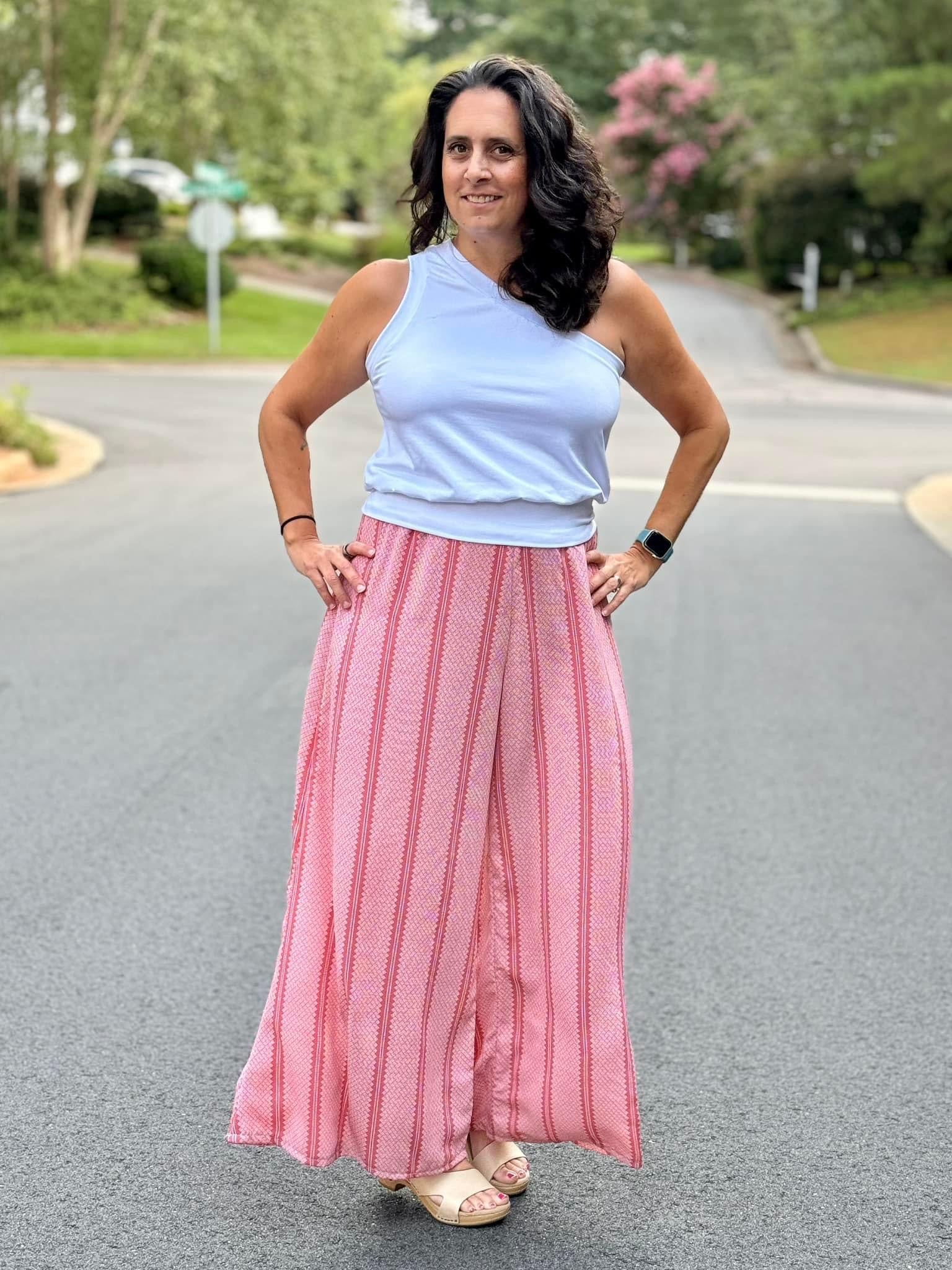 2 Yard & 3 Yard Precuts!  Diamond Luxe in Pink, Georgette Woven Fabric - Boho Fabrics - Georgette, Woven