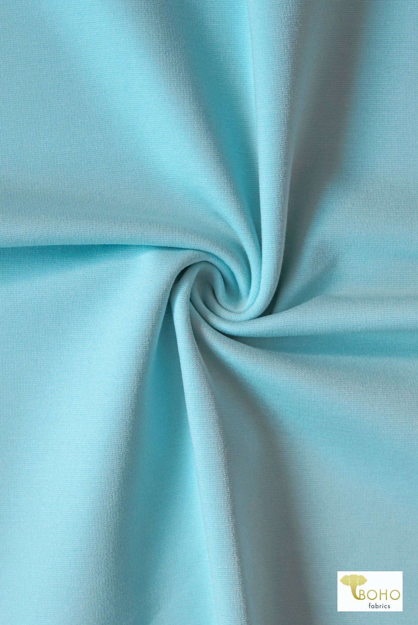2 Yard- Last Cuts! Daydream Blue Ponte, Ponte Solid Fabric - Boho Fabrics