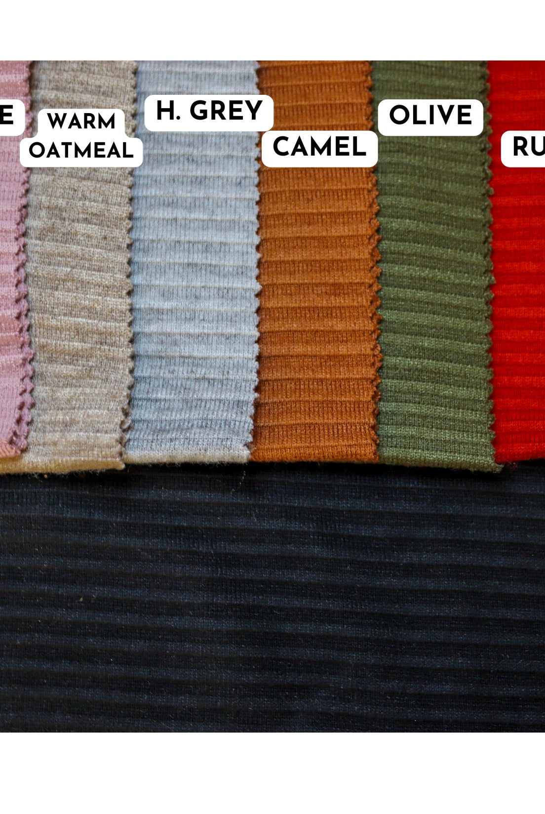2 Yard- Last Cuts! Heavy Rib: Warm Oatmeal Luxe Sweater Knit Fabric. 460 GSM - Boho Fabrics