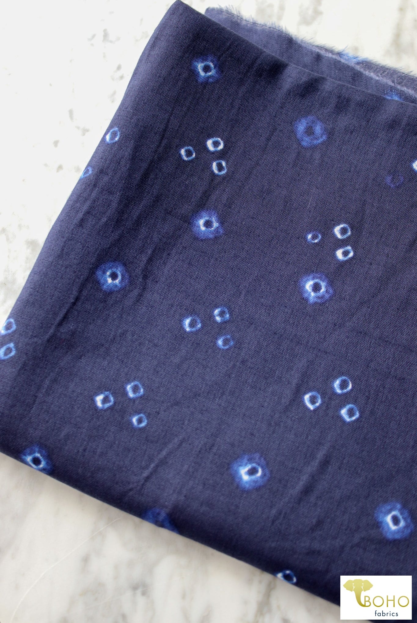 2 Yard- Last Cuts! Shibori Bubbles. Cotton Double Gauze Woven. WVP-244 - Boho Fabrics