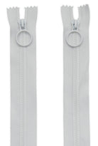 20" White Hoop Pull Zipper (2 pk) (ZW6752) - Boho Fabrics - Zippers