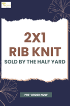 2x1 Rib Knit, CUFF. SOLD BY THE HALF YARD - Boho Fabrics