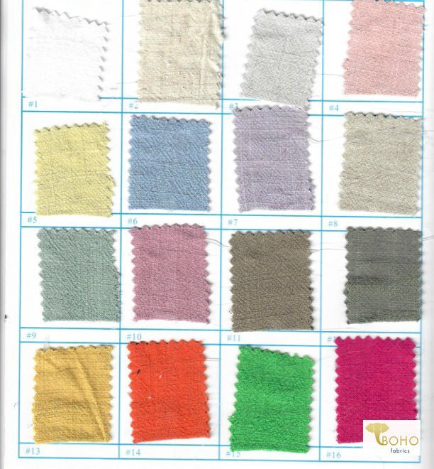 3 Yard PRECUTS - Select Colors Only! Linen Blend Woven Fabric - YEAR END EDIT SPECIAL! - Boho Fabrics - Linen, Woven
