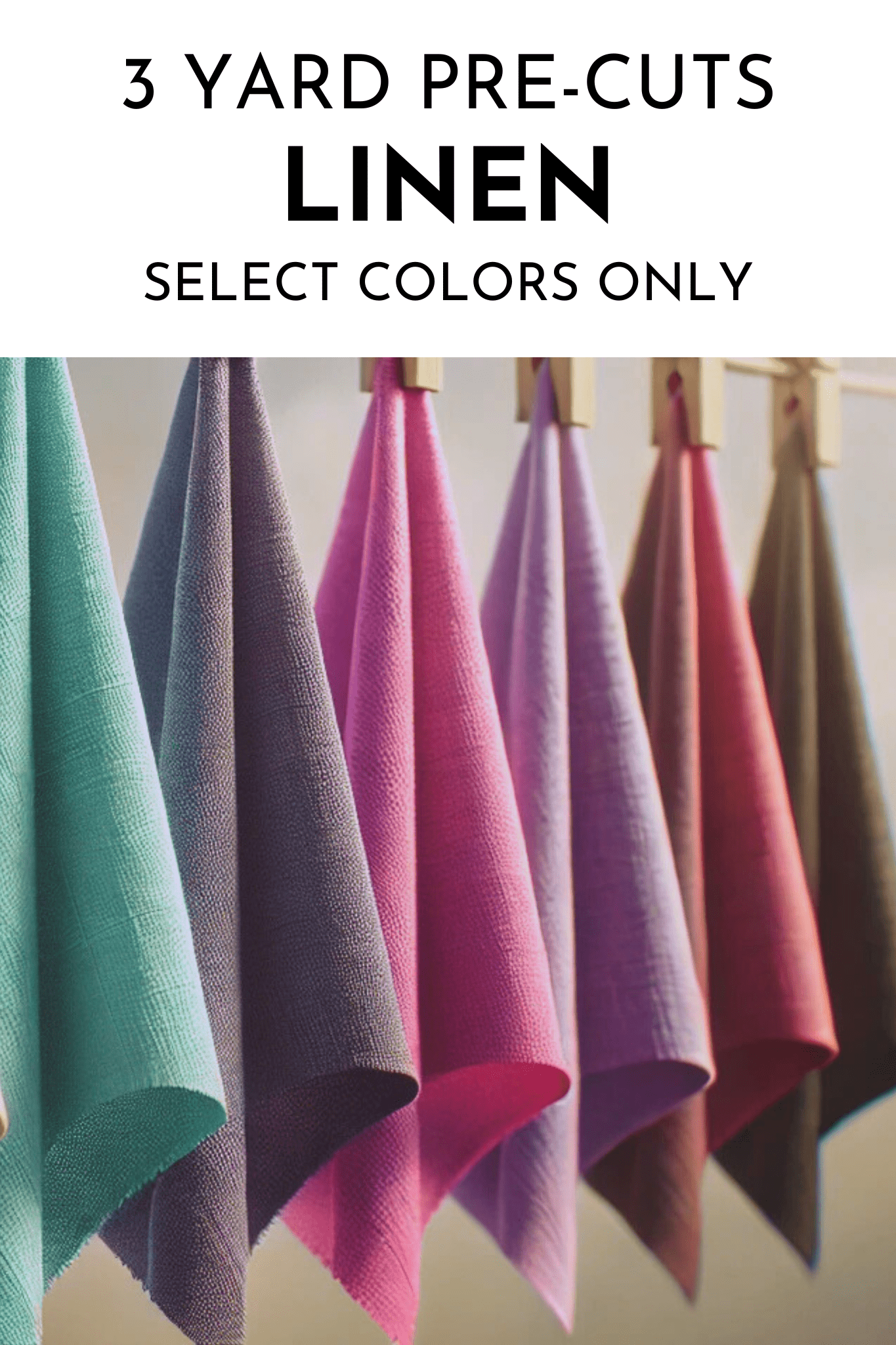 3 Yard PRECUTS - Select Colors Only! Linen Blend Woven Fabric - YEAR END EDIT SPECIAL! - Boho Fabrics - Linen, Woven