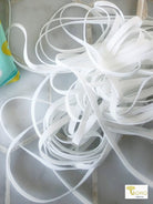 3/16" White Knitted Elastic. Sold in 10 Yard & 50 Yard Increments - Boho Fabrics