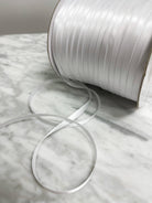 3/16" White Satin Ribbon. 300 Yard Spool. - Boho Fabrics