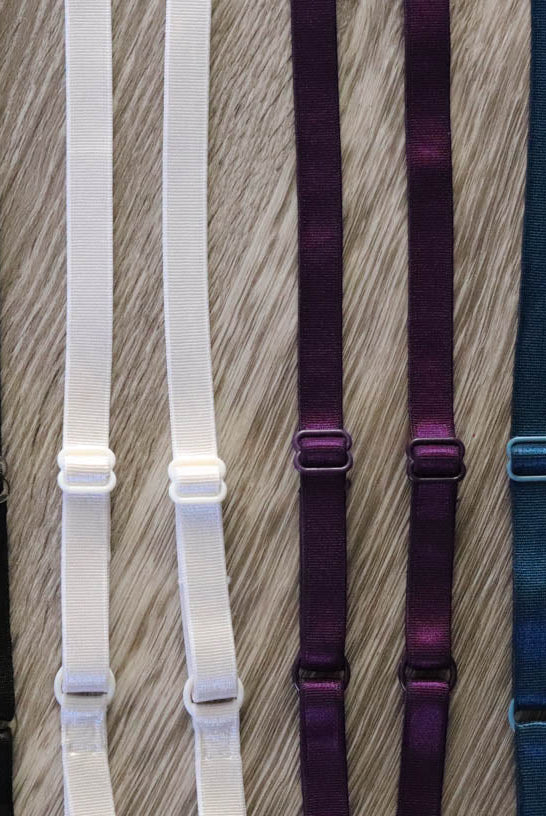 3/8" Satin Straps: Adjustable Elastic Straps. (9.5mm) - Boho Fabrics