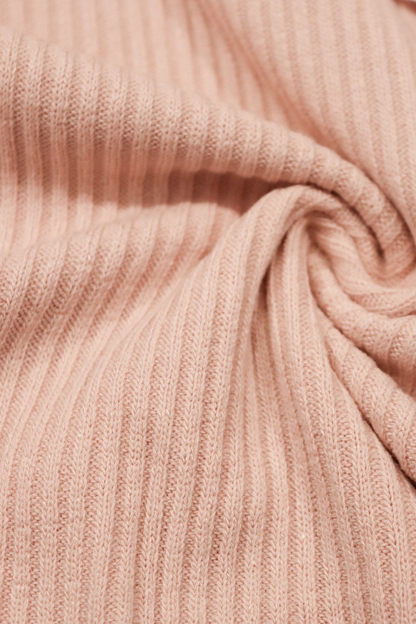 4x2 Cotton Rib Peach Champagne, Cotton Rib Knit - Boho Fabrics