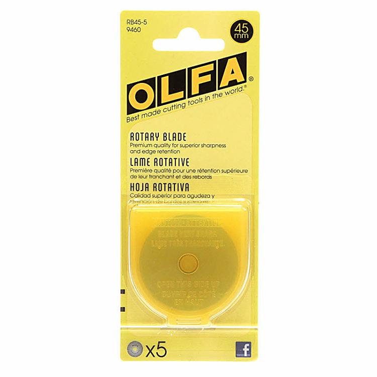 5 Pack, 45MM Rotary Blades by Olfa - Boho Fabrics - Cutting Supplies