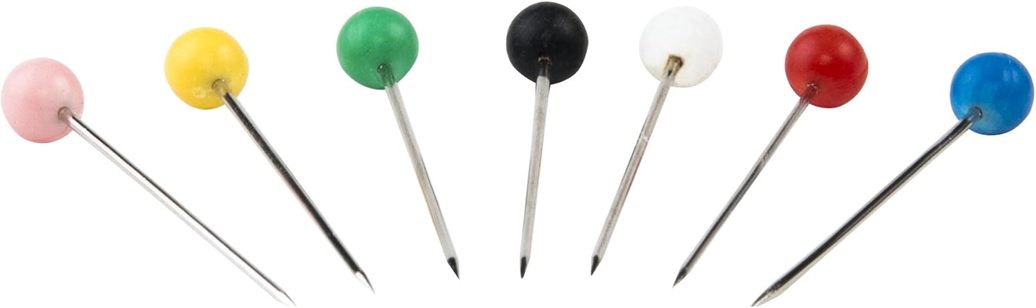 65 Ball Head Straight Pins, Size 17 - 11/16” (27mm) by Singer - Boho Fabrics - Pins