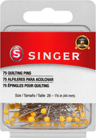 75 Quilting Pins, Size 28 - 1.75” (44mm) by Singer Singer - Boho Fabrics - Pins