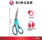 8 - 1/2" Heavy Duty Bent Sewing Scissors by Singer - Boho Fabrics - Cutting Supplies