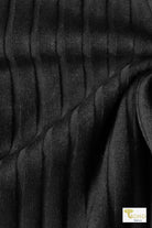 8x4, Black Wide, Rib Knit Fabric - Boho Fabrics