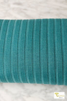 8x4, Dusty Turquoise Wide, Rib Knit Fabric - Boho Fabrics