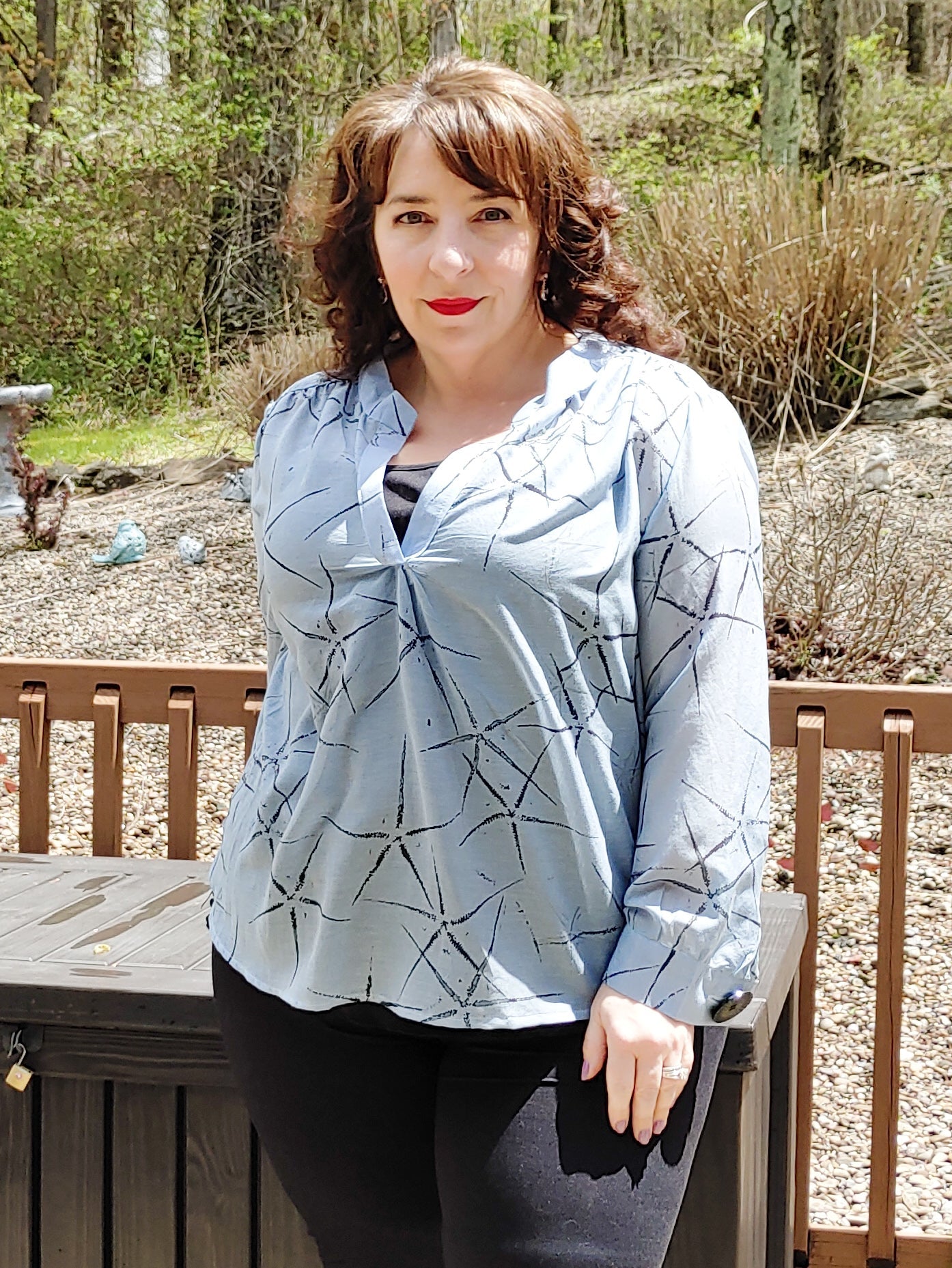 Abstract Metallic Starfish on Dusty Blue. Cotton Voile Woven. WV-107 - Boho Fabrics