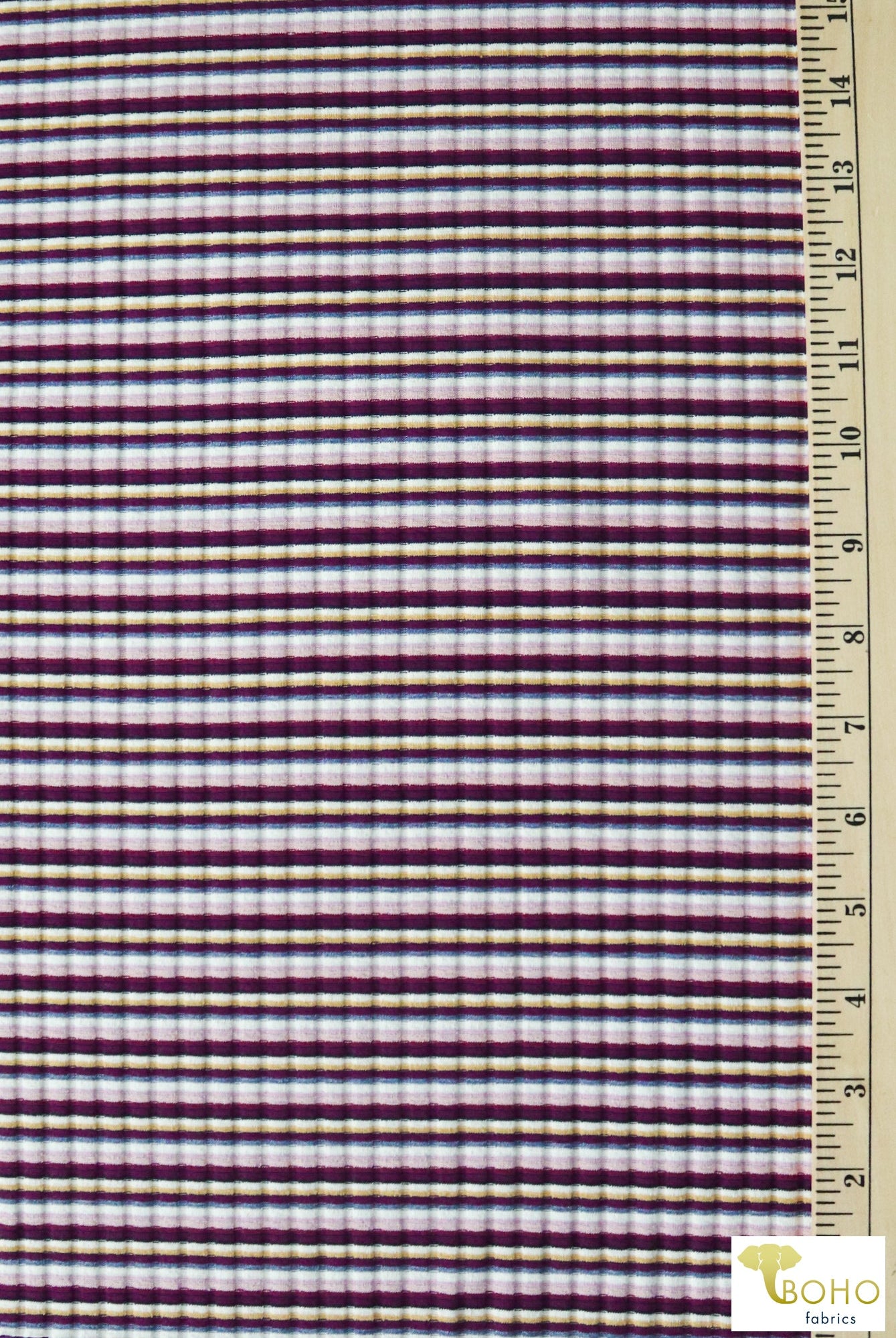 Adalyn Stripes, Rib Knit. RIB-126 - Boho Fabrics