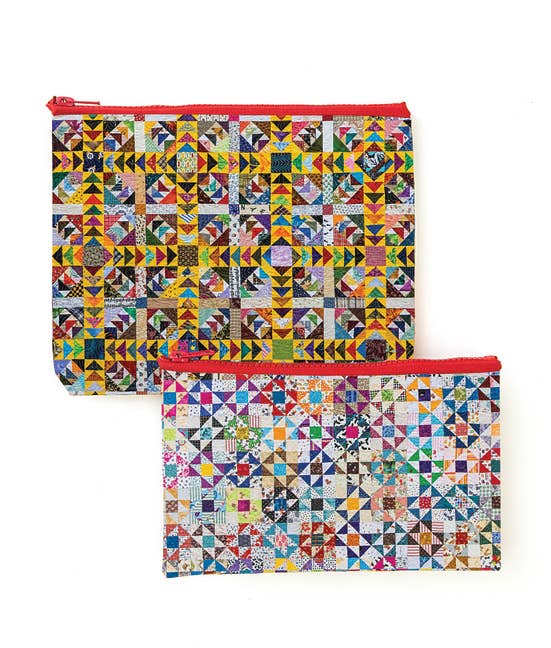 Addicted to Scraps Eco Pouch Set - Boho Fabrics - Bags