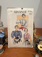 Advance Sewing Pattern #6145 — Blouse with Gigot Sleeves, Size 16, Bust 34, Vintage 1950s - Boho Fabrics - Sewing Patterns