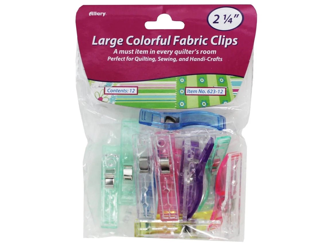Allary Large Fabric Clips, Assorted Colors - Boho Fabrics - Pins