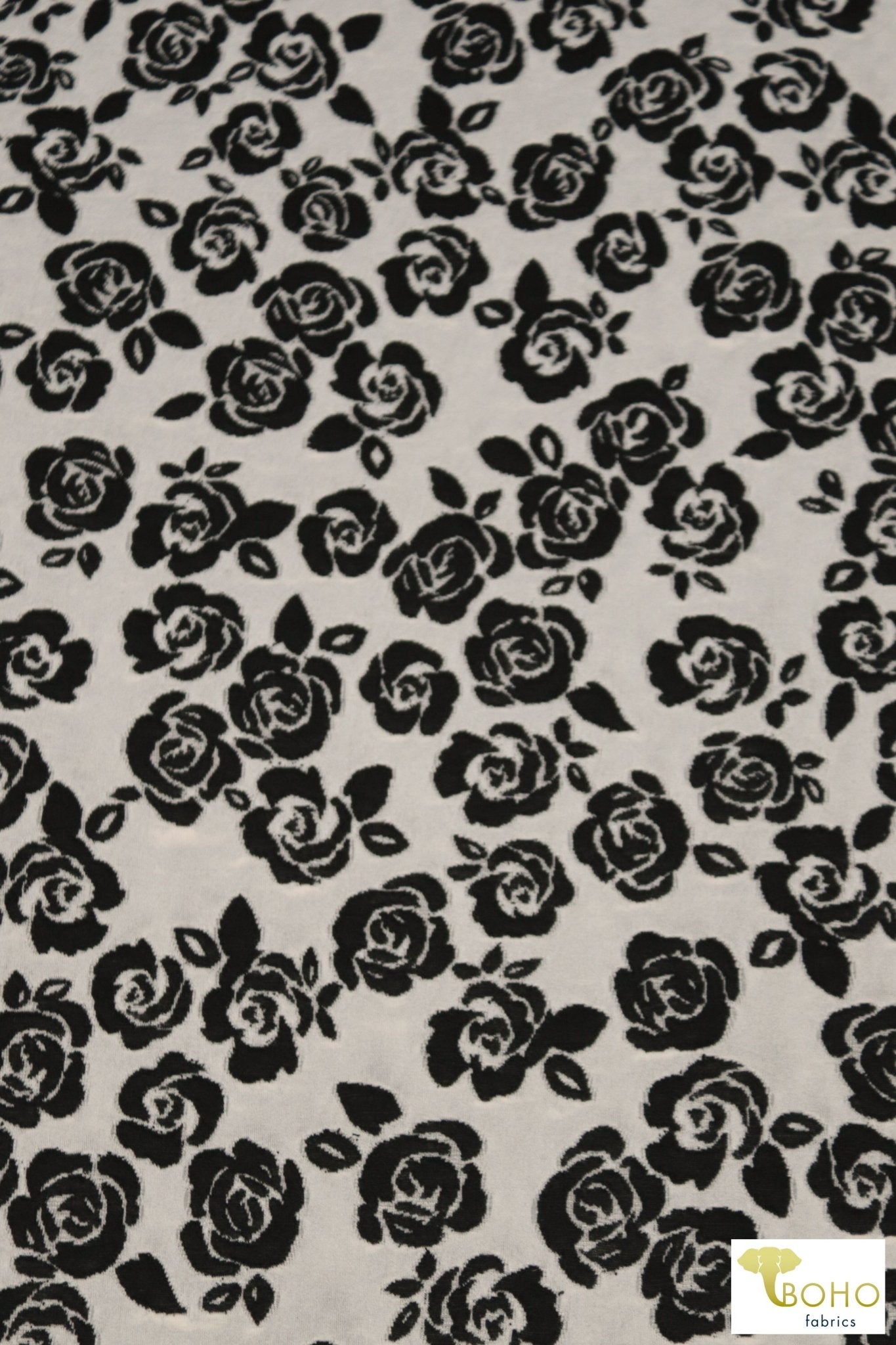 Alloy Roses Jacquard Knit. JQD-109 - Boho Fabrics