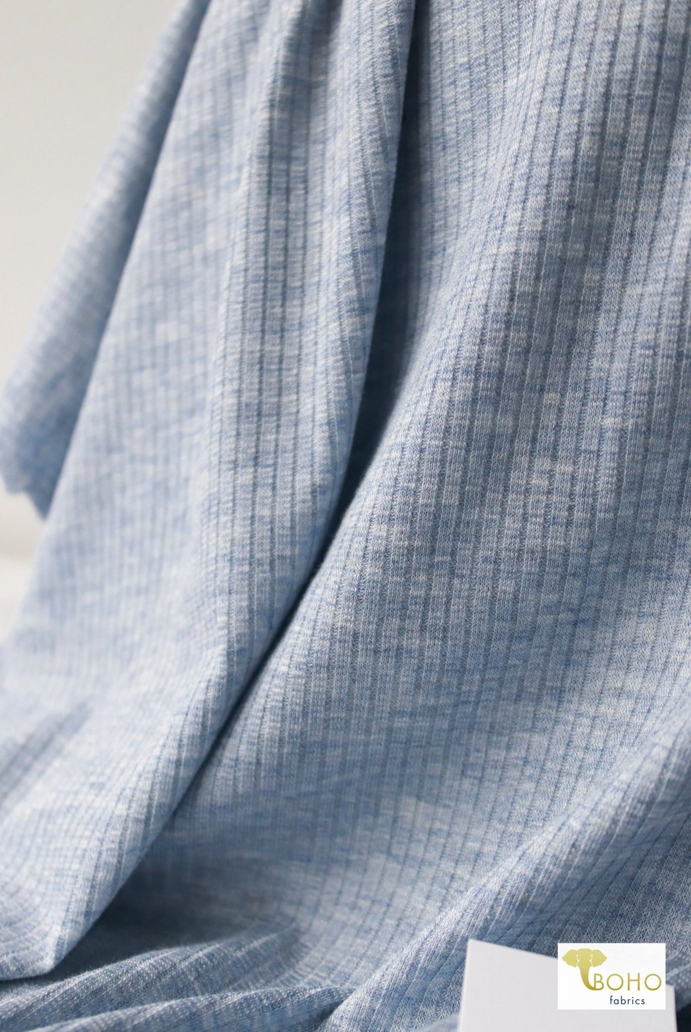Allure Blue , Rib Knit Fabric - Boho Fabrics