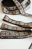 Alpine Petals in Brown, 1.5" Vintage Jacquard Woven Trim, TRIM - 017 - Boho Fabrics - Trims